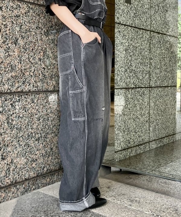 小原 もこさんの「BEAMS WOMEN｜【別注】BIGMAC / リペア オーバーオール▲」を使ったコーディネート