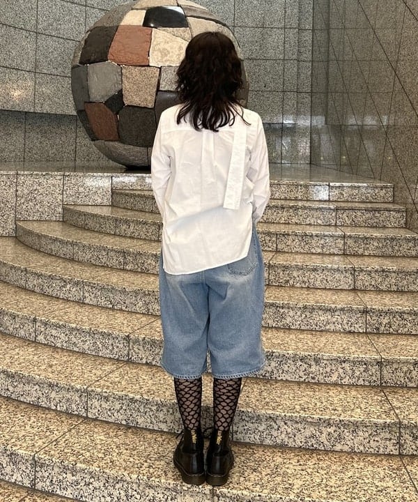 Sakiさんの「BEAMS WOMEN｜maturely / オーガニック コットン ハート フリルシャツ」を使ったコーディネート