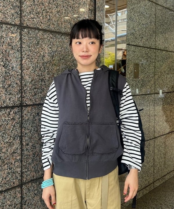 ばるたんさんの「BEAMS WOMEN｜エルボー パッチ バスク ロングスリーブ」を使ったコーディネート