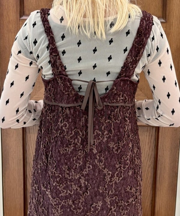 はっとりさんの「BEAMS WOMEN｜フロッキー プリント シアー ラウンドネック トップス」を使ったコーディネート