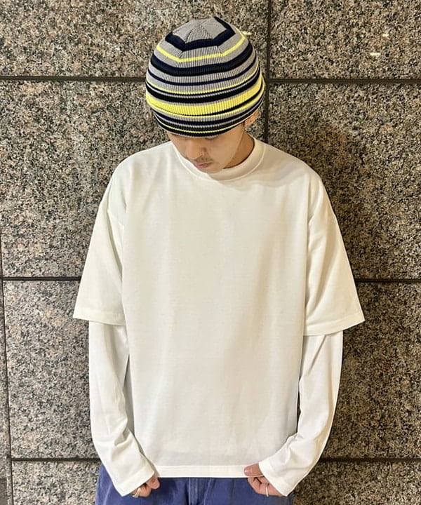 大野 拓海さんの「BEAMS WOMEN｜マルチボーダー ワッチキャップ」を使ったコーディネート