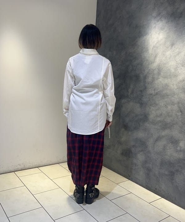 仙田 こころさんの「BEAMS WOMEN｜チェック シャーリング タイトスカート」を使ったコーディネート