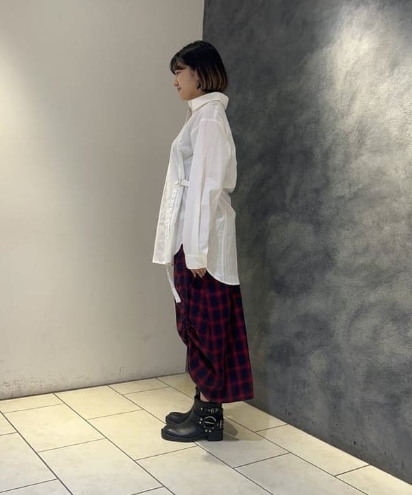 仙田 こころさんの「BEAMS WOMEN｜チェック シャーリング タイトスカート」を使ったコーディネート