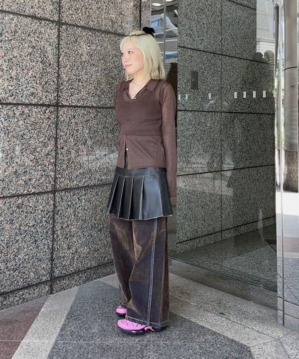 まゆちゃんさんの「BEAMS WOMEN｜RBS / RIBポロ ベストセット」を使ったコーディネート