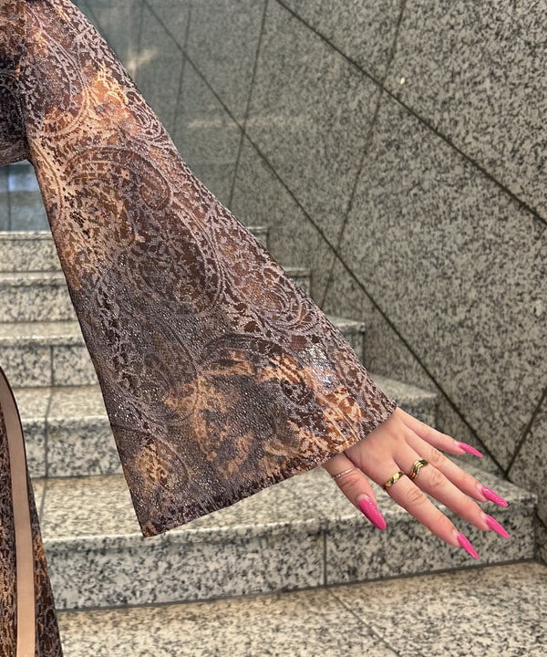 大槻 まひろさんの「BEAMS WOMEN｜RBS / ペイズリー レース プリント ワンピース」を使ったコーディネート