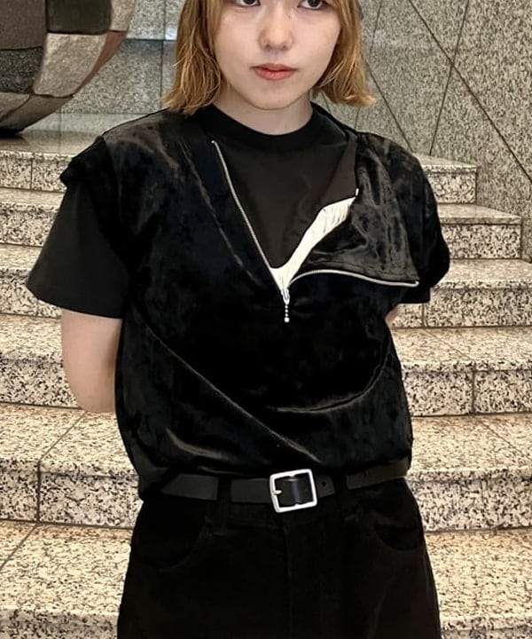 小原 もこさんの「BEAMS WOMEN｜maturely / コットン シルク ジッパー ブルゾン」を使ったコーディネート