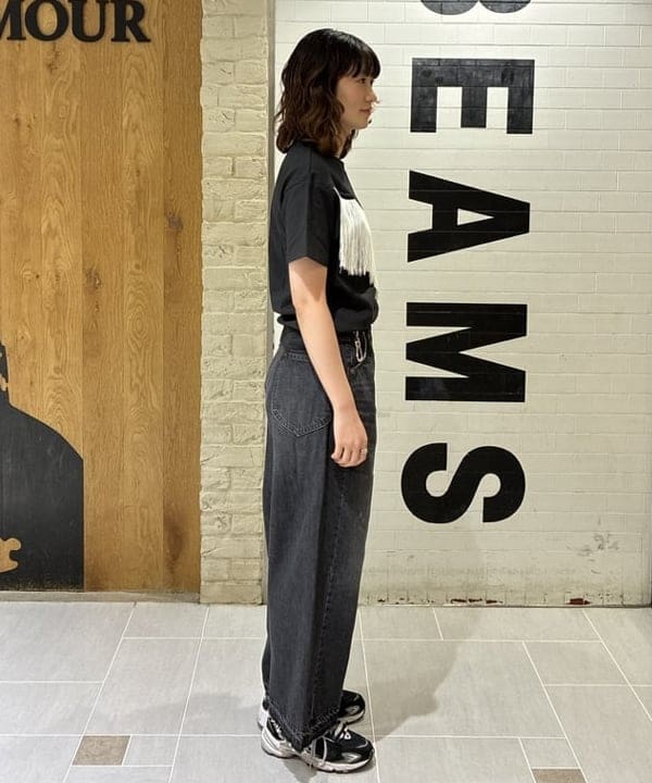 キラリさんの「BEAMS WOMEN｜【別注】Wrangler × maturely / フリンジ ショートスリーブ Tシャツ」を使ったコーディネート