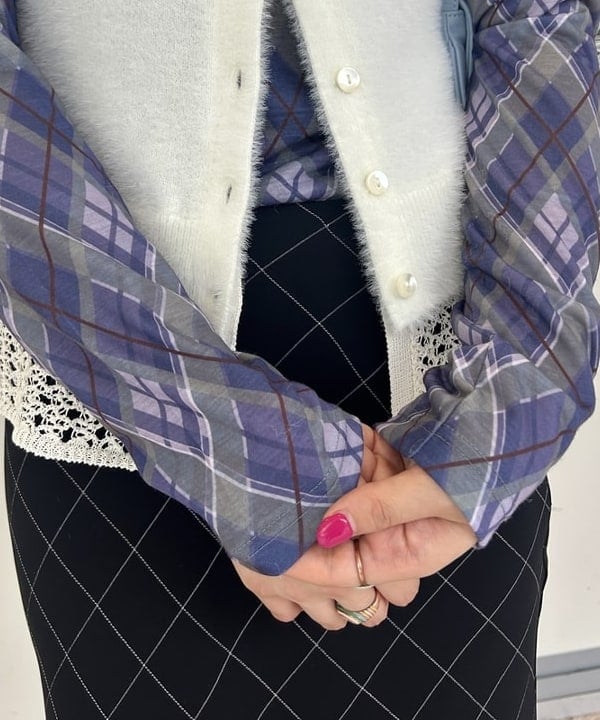 ナカノ アイさんの「BEAMS WOMEN｜アーガイルプリント クルーネック トップス」を使ったコーディネート