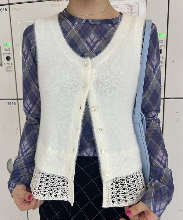 ナカノ アイさんの「BEAMS WOMEN｜アーガイルプリント クルーネック トップス」を使ったコーディネート