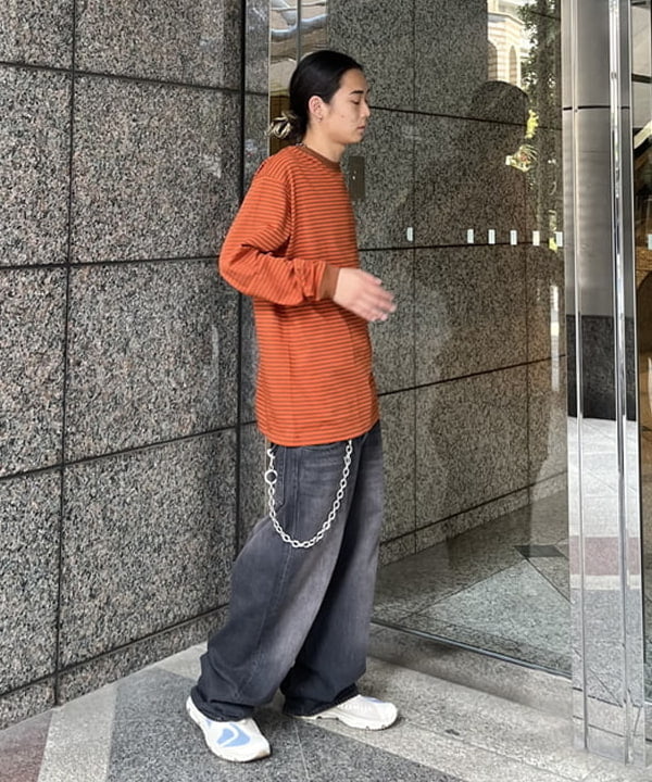 菊田 悠さんの「BEAMS WOMEN｜ボーダー ロングスリーブTシャツ」を使ったコーディネート