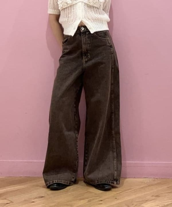 晶さんの「BEAMS WOMEN｜シャギー メッシュ ポロ カーディガン」を使ったコーディネート