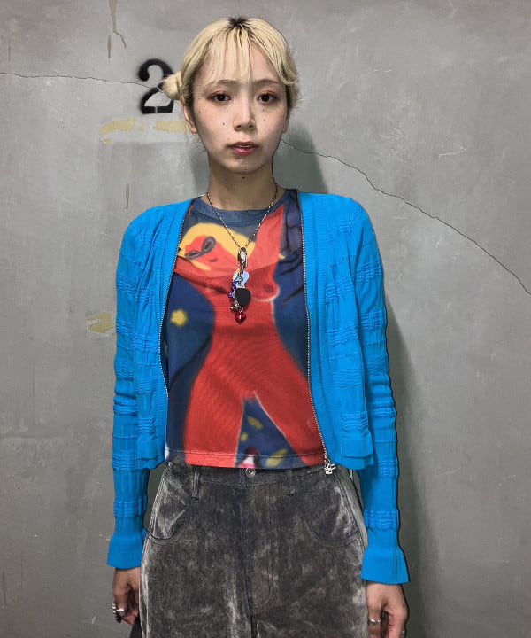 シマダリツコさんの「BEAMS WOMEN｜フロッキー デニム ワイド パンツ」を使ったコーディネート