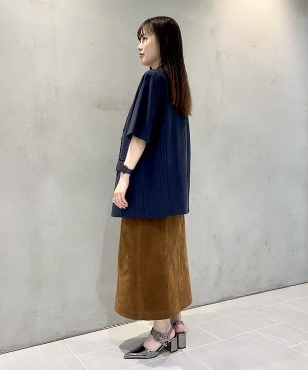 カタヤマ アヤさんの「BEAMS WOMEN｜ラペル ドット ハーフスリーブ ジャケット」を使ったコーディネート