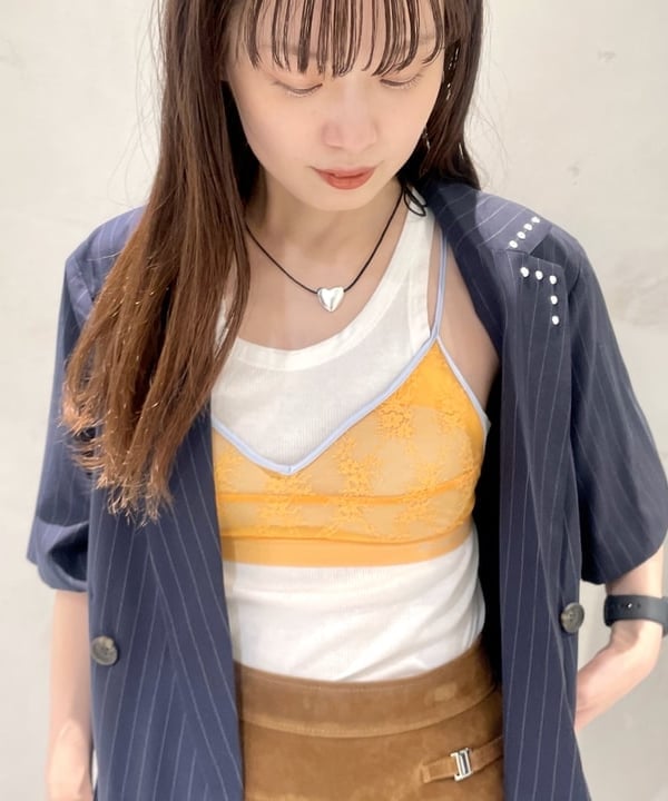 カタヤマ アヤさんの「BEAMS WOMEN｜ラペル ドット ハーフスリーブ ジャケット」を使ったコーディネート