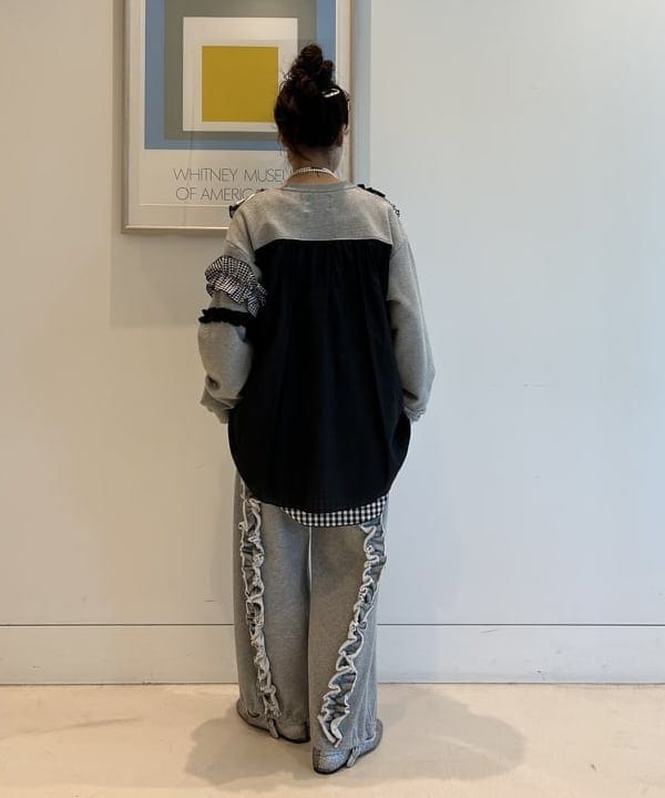 清水 彩乃さんの「BEAMS WOMEN｜【別注】TORI-TO / リボン スウェット シャツ」を使ったコーディネート