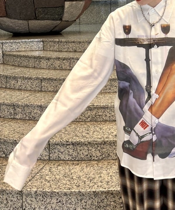 YABUさんの「BEAMS WOMEN｜オンブレチェック ワイド パンツ」を使ったコーディネート