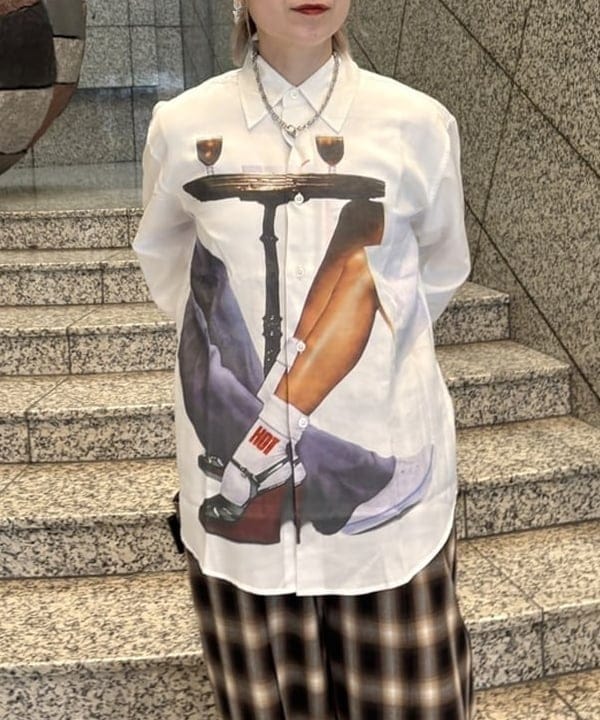 YABUさんの「BEAMS WOMEN｜オンブレチェック ワイド パンツ」を使ったコーディネート