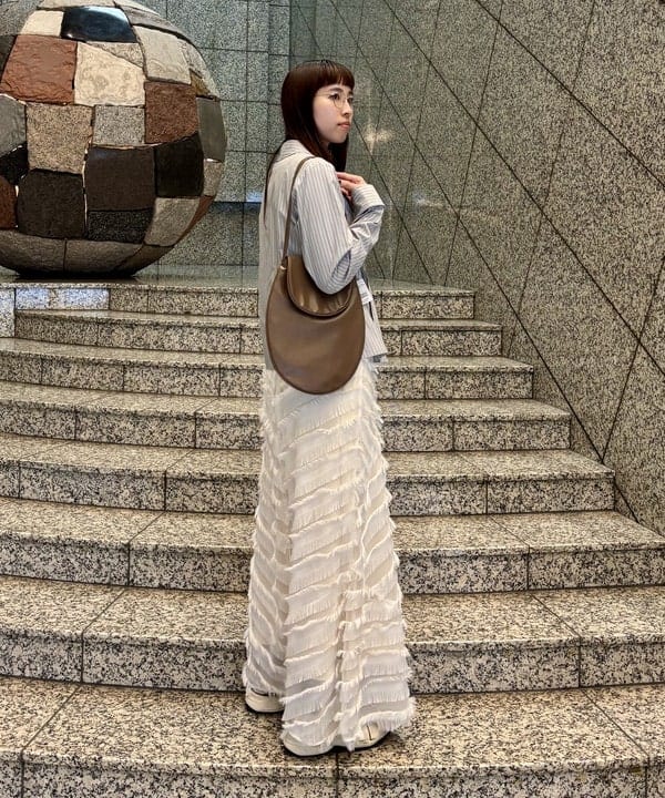 はやしあかねさんの「BEAMS WOMEN｜ストライプ ジップ シャツ」を使ったコーディネート