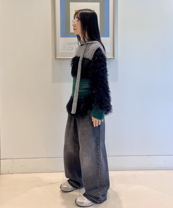 にしだてさんの「BEAMS WOMEN｜【別注】Lee &times; maturely / デニム アシメ パンツ」を使ったコーディネート