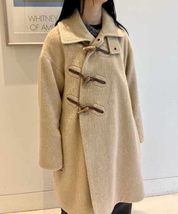 にしだてさんの「BEAMS WOMEN｜maturely / シャギー ヘリンボーン ダッフルコート」を使ったコーディネート