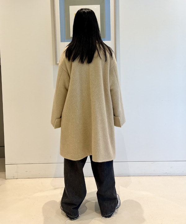 にしだてさんの「BEAMS WOMEN｜maturely / シャギー ヘリンボーン ダッフルコート」を使ったコーディネート