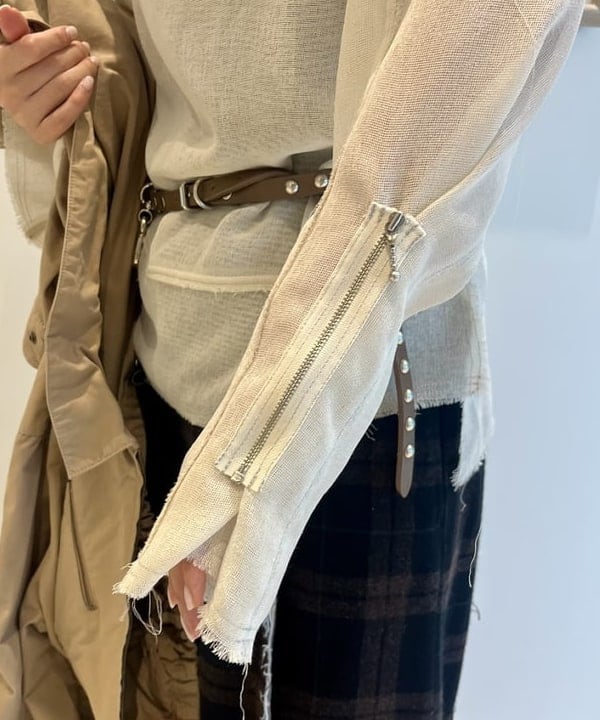 にしだてさんの「BEAMS WOMEN｜maturely / コットン シルク ジッパー ブルゾン」を使ったコーディネート