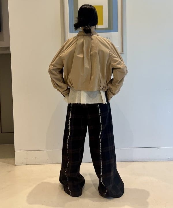 にしだてさんの「BEAMS WOMEN｜maturely / コットン シルク ジッパー ブルゾン」を使ったコーディネート