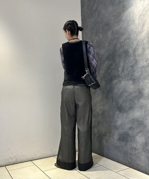 ササキさんの「BEAMS WOMEN｜シャギー メッシュ ベスト」を使ったコーディネート