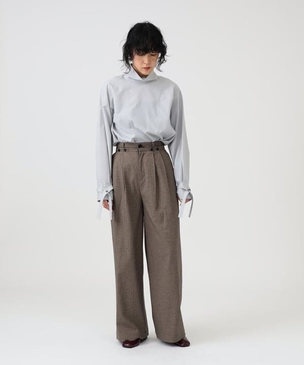 kigoさんの「BEAMS WOMEN｜RBS / ヘリンボン ワイド パンツ」を使ったコーディネート