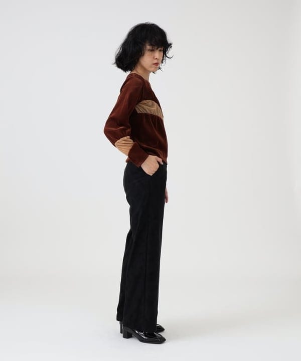 kigoさんの「BEAMS WOMEN｜RBS / ベロア ライン ギャザー Tシャツ」を使ったコーディネート