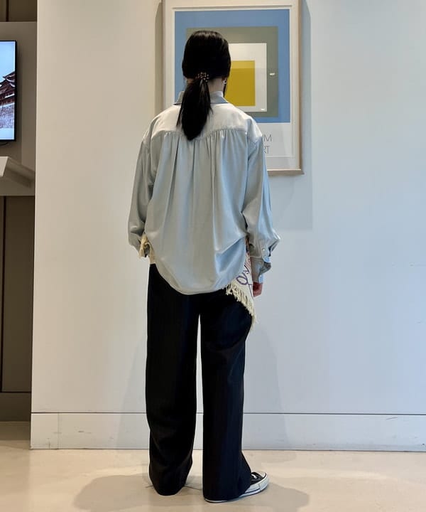 にしだてさんの「BEAMS WOMEN｜ヘムデタッチャブル スラックス」を使ったコーディネート