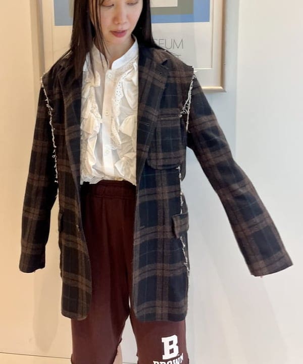 にしだてさんの「BEAMS WOMEN｜【別注】GOOD ROCK SPEED / カレッジ ショーツ」を使ったコーディネート