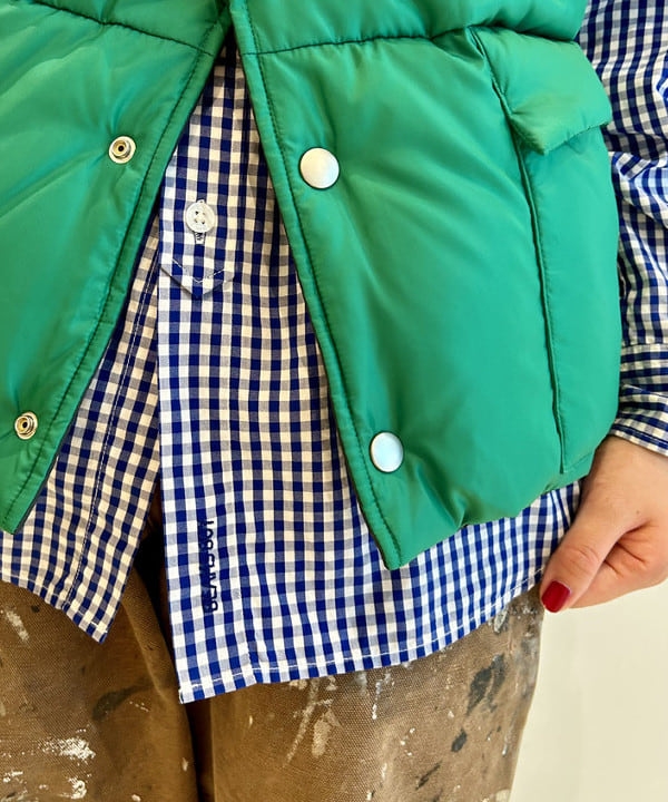 ナツハさんの「BEAMS WOMEN｜100/2 ギンガムチェック ボタンダウン シャツ」を使ったコーディネート