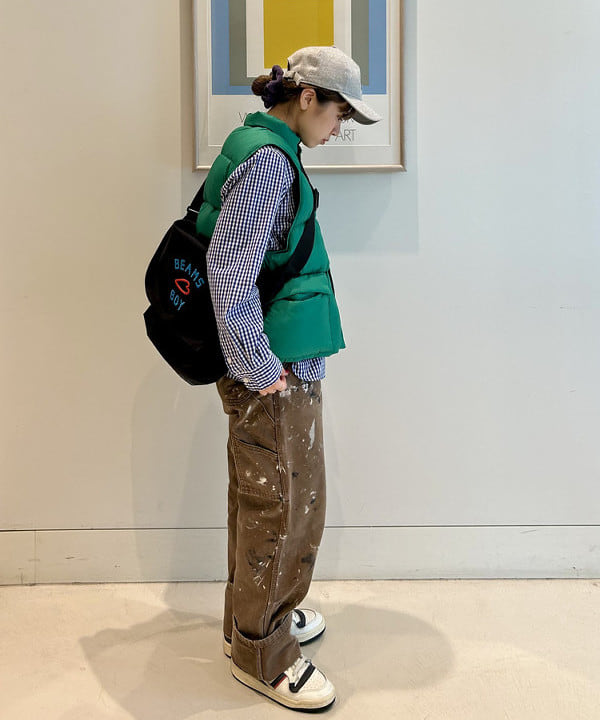 ナツハさんの「BEAMS WOMEN｜100/2 ギンガムチェック ボタンダウン シャツ」を使ったコーディネート