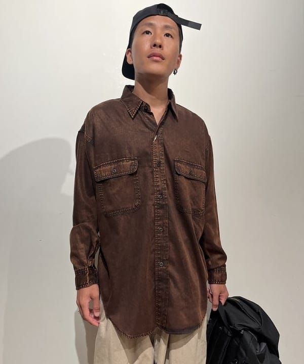 BANさんの「BEAMS WOMEN｜フェード ワークシャツ」を使ったコーディネート