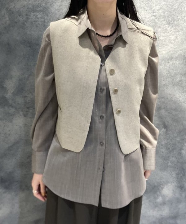 OSUMIさんの「BEAMS WOMEN｜ポリエステル ウール トロピカル シアー シャツ」を使ったコーディネート