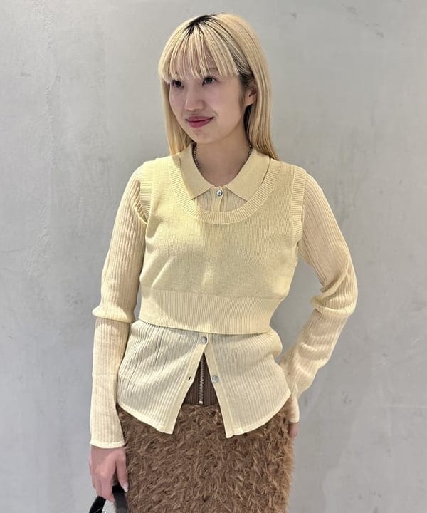 ヒカリさんの「BEAMS WOMEN｜RBS / RIBポロ ベストセット」を使ったコーディネート