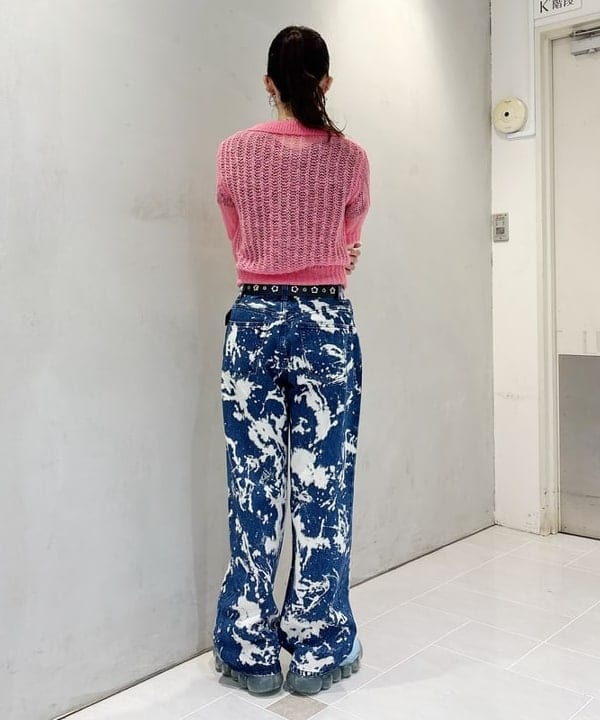 りかちょび/岸本梨佳さんの「BEAMS WOMEN｜シャギー メッシュ ポロ カーディガン」を使ったコーディネート