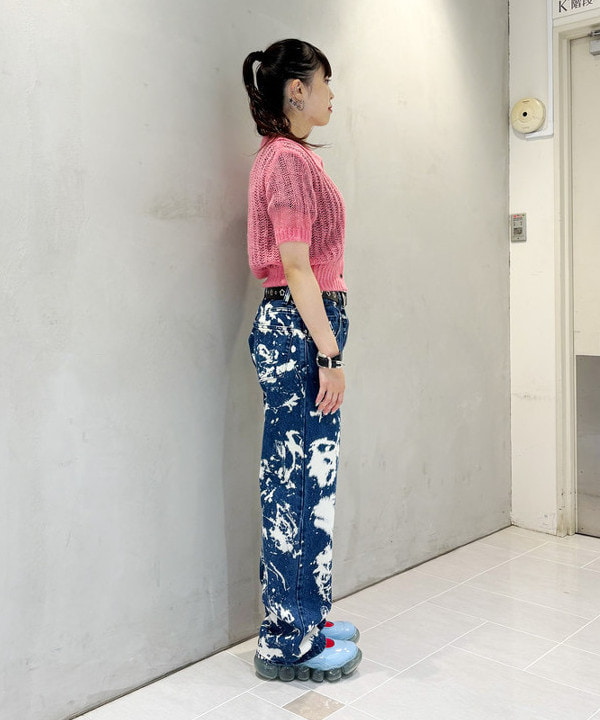 りかちょび/岸本梨佳さんの「BEAMS WOMEN｜シャギー メッシュ ポロ カーディガン」を使ったコーディネート