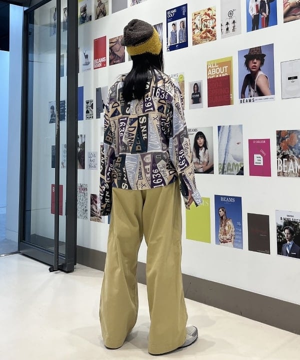 にしだてさんの「BEAMS WOMEN｜ペナント プリント シャツ」を使ったコーディネート