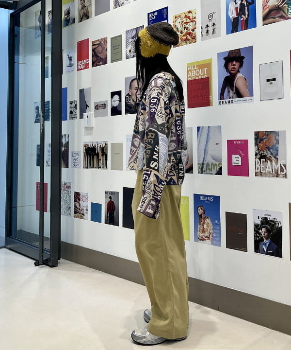 にしだてさんの「BEAMS WOMEN｜ペナント プリント シャツ」を使ったコーディネート