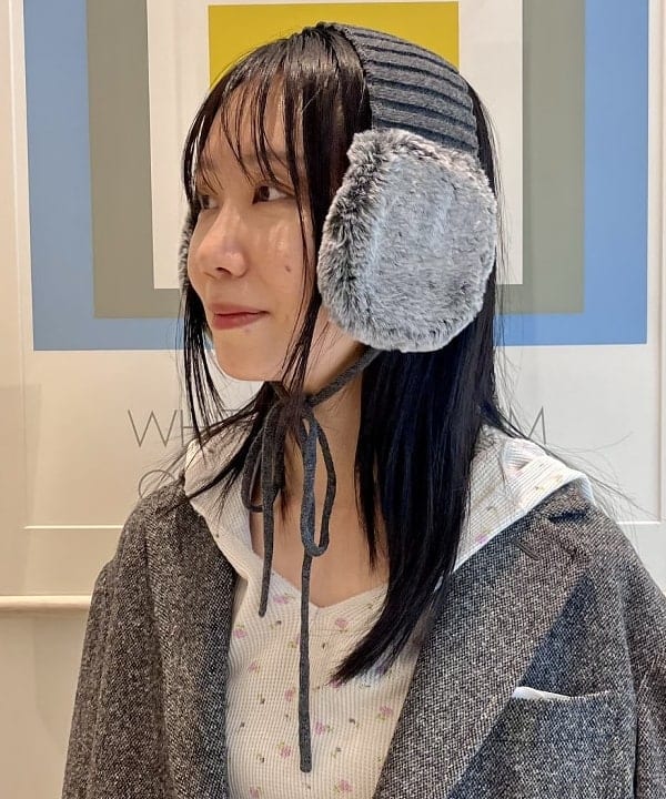 にしだてさんの「BEAMS WOMEN｜フェイク ファー イヤーマフ」を使ったコーディネート