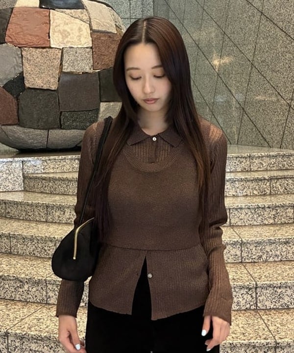 amiriさんの「BEAMS WOMEN｜RBS / RIBポロ ベストセット」を使ったコーディネート