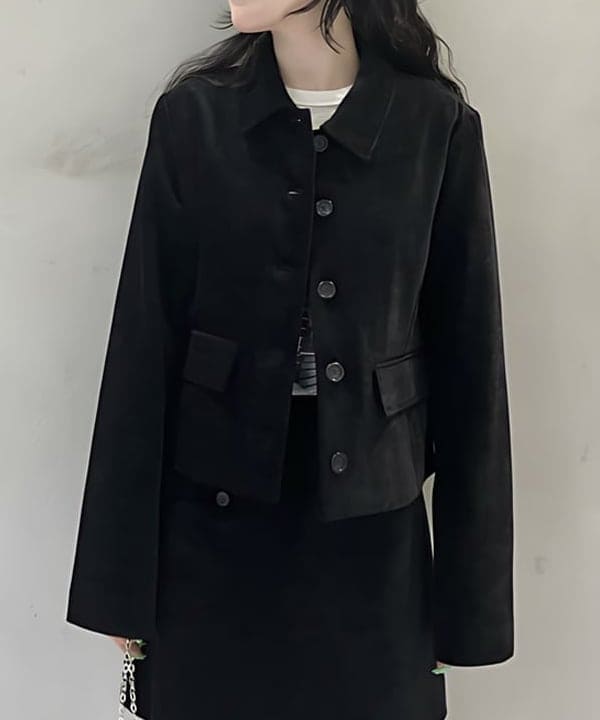 須賀さんの「BEAMS WOMEN｜モール ステンカラー ジャケット」を使ったコーディネート