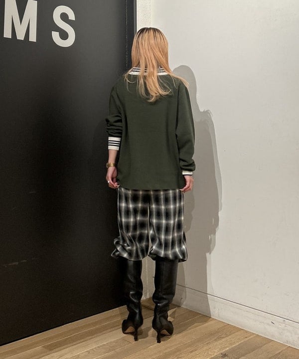 ando naoさんの「BEAMS WOMEN｜オンブレチェック ワイド パンツ」を使ったコーディネート