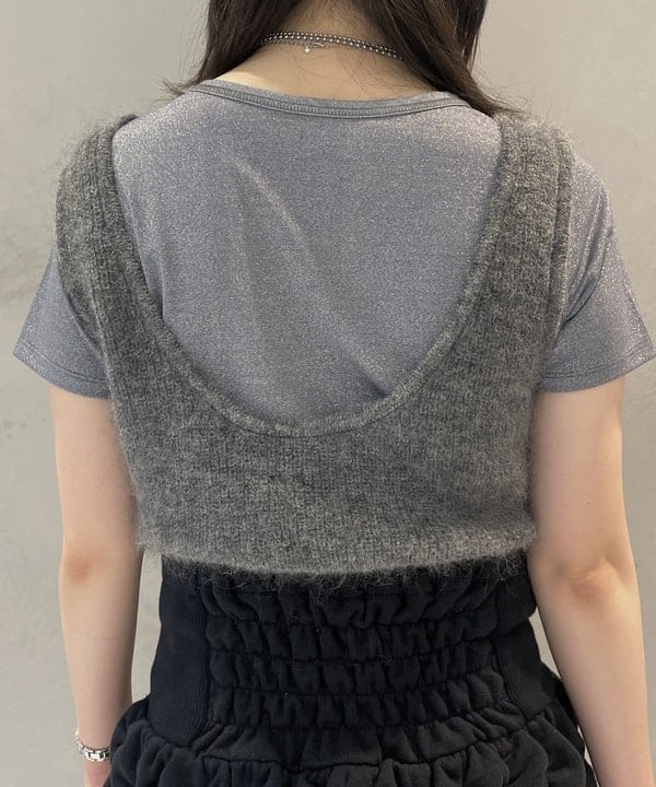 rinnaさんの「BEAMS WOMEN｜モヘヤ ニット ベスト」を使ったコーディネート