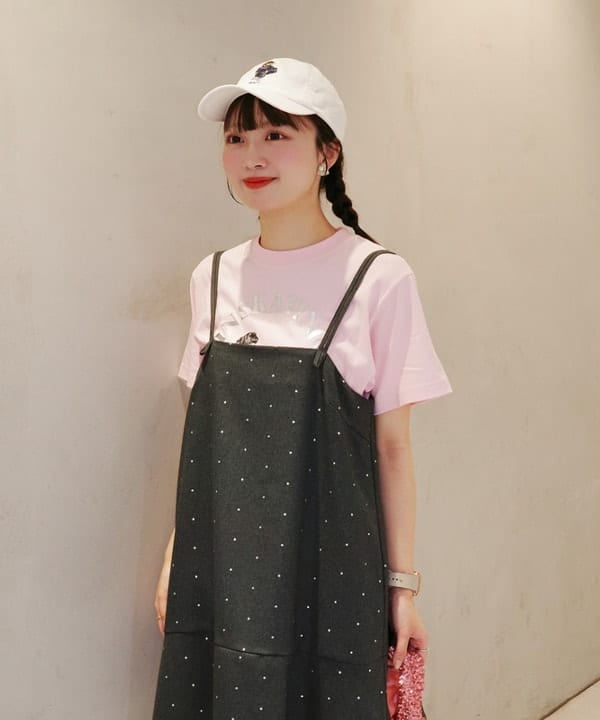 Joさんの「BEAMS WOMEN｜【別注】GOOD ROCK SPEED / LIFE PC 箔プリント Tシャツ」を使ったコーディネート