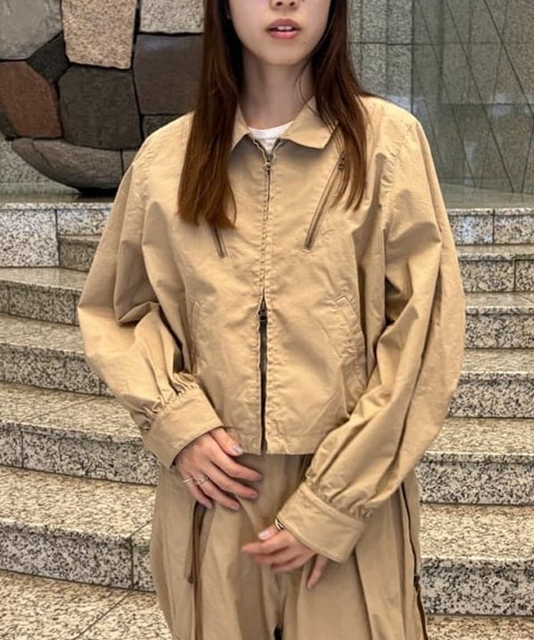 はやしあかねさんの「BEAMS WOMEN｜maturely / コットン シルク ジッパー ブルゾン」を使ったコーディネート