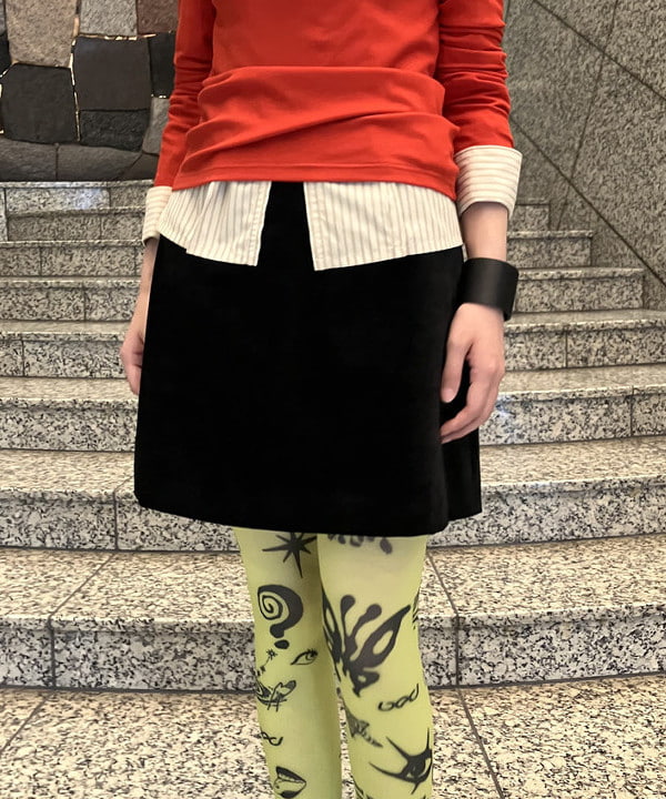 加歩さんの「BEAMS WOMEN｜リブ ギャザー オフショルダー Tシャツ」を使ったコーディネート