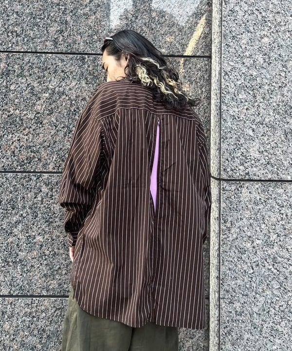 菊田 悠さんの「BEAMS WOMEN｜ワイドフィット バックジップ シャツ」を使ったコーディネート